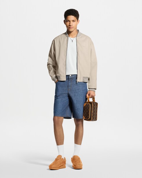 Reflective Nanogram Chambray Shorts in Men's Ready-to-Wear Denim collections by Louis Vuitton