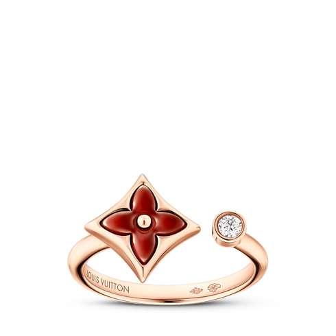 Color Blossom Mini Sun Ring, Pink Gold, Pink Mother-of-Pearl and Diamond in Jewelry's Categories Rings collections by Louis Vuitton