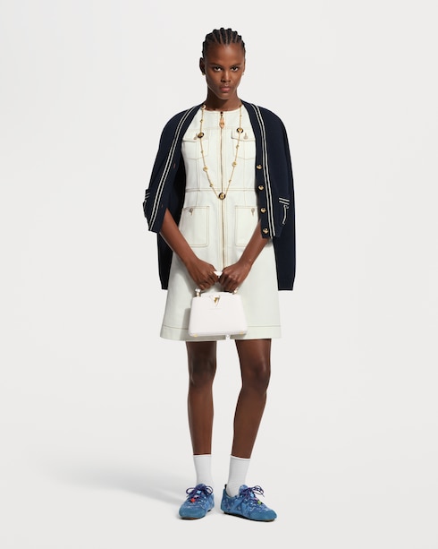 Contrast Accent Cardigan in Wanita's Pakaian Atasan collections by Louis Vuitton