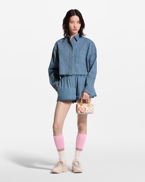 Cropped Monogram Denim Shirt in Women's Ready to Wear Tops collections by Louis Vuitton