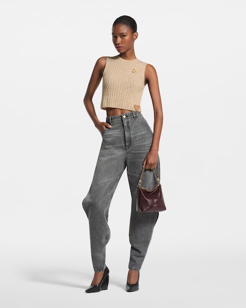Cropped Ribbed Knit Top in Women's Fall-Winter 2026 Collection } collections by Louis Vuitton