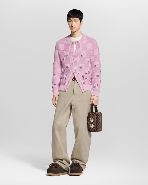 Damier Embroidered Cardigan in Men's Ready to Wear All Ready to Wear collections by Louis Vuitton