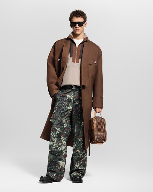 Damier Hybrid Half-Zip Workwear Pullover in New's For Men Fall-Winter 2025 Show collections by Louis Vuitton