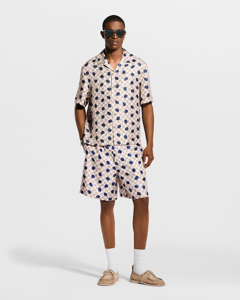 Damier Silk Shorts in Pria's Pakaian Celana collections by Louis Vuitton