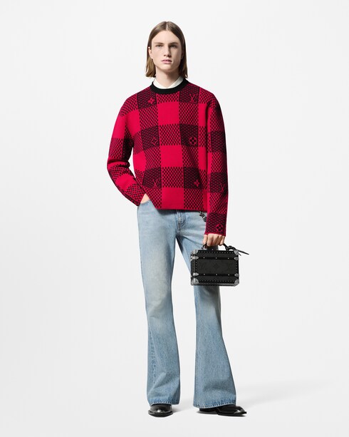 Damier Wool Crewneck in Men's Discontinued Product Obs 15 collections by Louis Vuitton