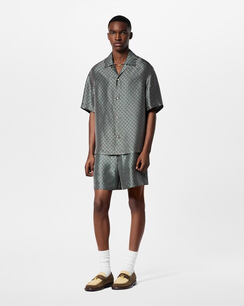 Drawstring Jacquard Silk-Blend Shorts in Men's Discontinued Product Obs 15 collections by Louis Vuitton