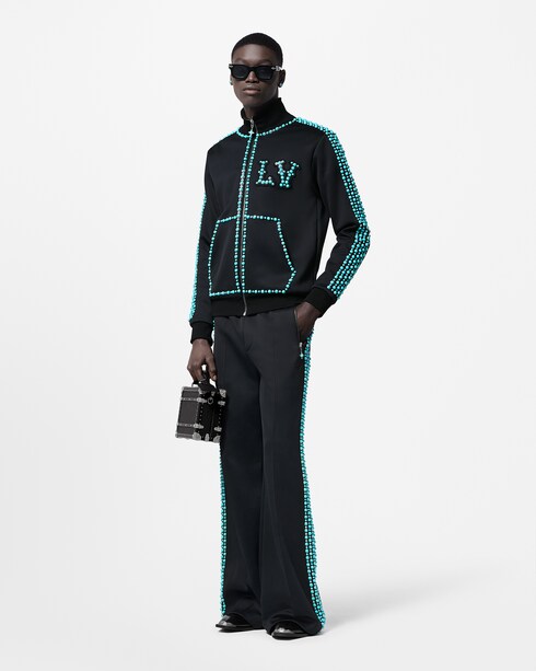 Embellished Cotton Track Pants in Men's Discontinued Product Obs 15 collections by Louis Vuitton