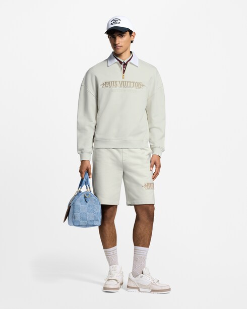 エンベリッシュド ハーフジップ スウェットシャツ メンズ ウェア(洋服)