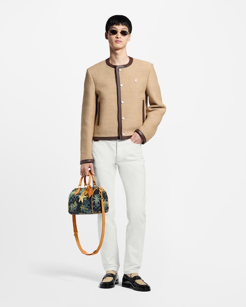 Embellished Raffia Chic Collarless Jacket in Men's Ready to Wear All Ready to Wear collections by Louis Vuitton