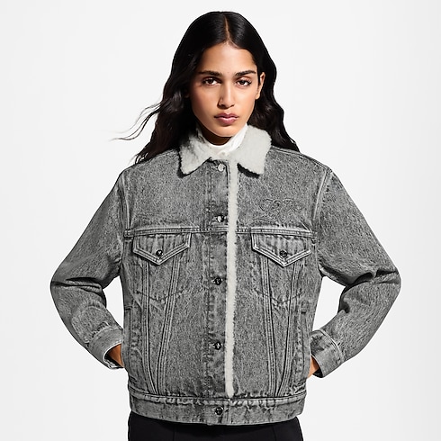 Fleece-Lined Denim Jacket in Women's Ready-to-Wear Coats and Jackets collections by Louis Vuitton (Product zoom)