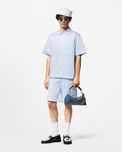Flocked Cotton Cargo Shorts in Men's Discontinued Product Obs 15 collections by Louis Vuitton