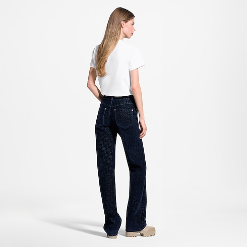 Flocked Signature T-shirt in Women's Ready-to-Wear T-shirts and Sweatshirts collections by Louis Vuitton (Product zoom)