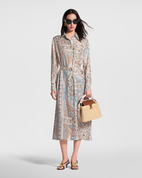 Flower Foulard Shirt Dress in Women's Ready to Wear Dresses collections by Louis Vuitton