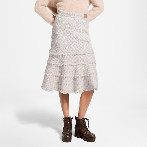 Fringe Trim Tweed Skirt in Women's Ready-to-Wear New In Ready-to-Wear collections by Louis Vuitton (Product zoom)