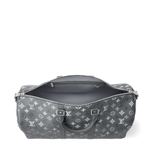 Keepall Bandoulière 50 Monogram Shadow in Trunks and Travel's Travel Bags All Travel Bags collections by Louis Vuitton (Product zoom)