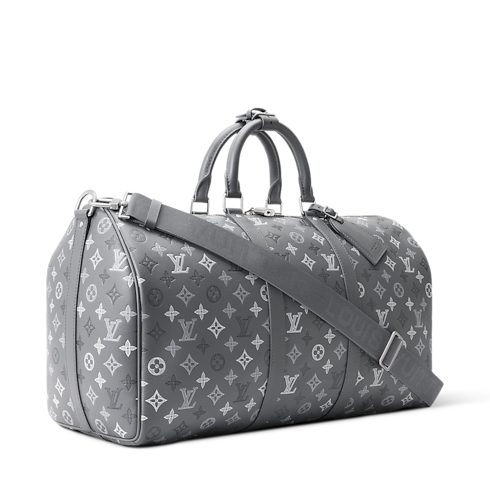 Keepall Bandoulière 50 Monogram Shadow in Trunks and Travel's Travel Bags All Travel Bags collections by Louis Vuitton (Product zoom)