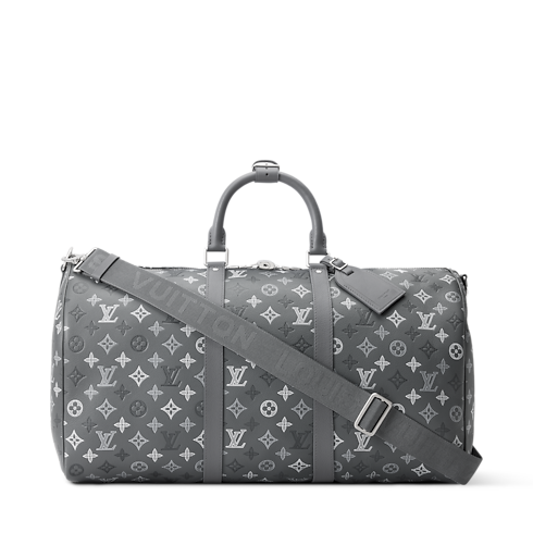 Keepall Bandoulière 50 Monogram Shadow in Trunks and Travel's Travel Bags All Travel Bags collections by Louis Vuitton (Product zoom)