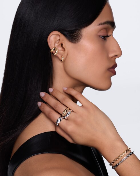 Le Damier de Louis Vuitton Double Earcuff, Yellow Gold and Diamonds in Jewelry's Categories Earrings collections by Louis Vuitton