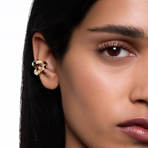 Le Damier de Louis Vuitton Double Earcuff, Yellow Gold and Diamonds in Jewelry's Categories Earrings collections by Louis Vuitton (Product zoom)