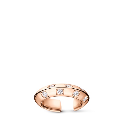 Le Damier de Louis Vuitton Earcuff, Rose Gold and Diamonds in Jewelry's Categories Earrings collections by Louis Vuitton (Product zoom)