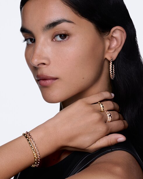 Le Damier de Louis Vuitton Large Hoops, Rose Gold and Diamonds in Jewelry's Categories Earrings collections by Louis Vuitton