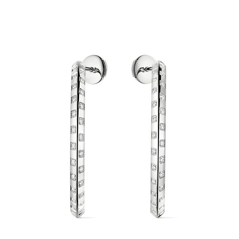 Le Damier de Louis Vuitton Large Hoops, White Gold and Diamonds in Jewelry's Categories Earrings collections by Louis Vuitton (Product zoom)