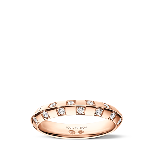Le Damier de Louis Vuitton Medium Ring, Rose Gold and Diamonds in Jewelry's Categories Rings collections by Louis Vuitton