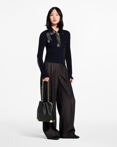 Leather Accent Polo Top in Wanita's Pakaian Atasan collections by Louis Vuitton