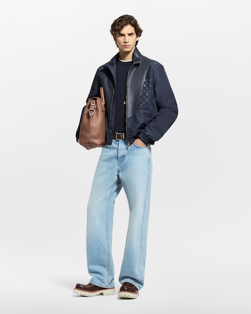 Leather Mix Track Top in Les Extraordinaires's High-End Ready-to-Wear } collections by Louis Vuitton