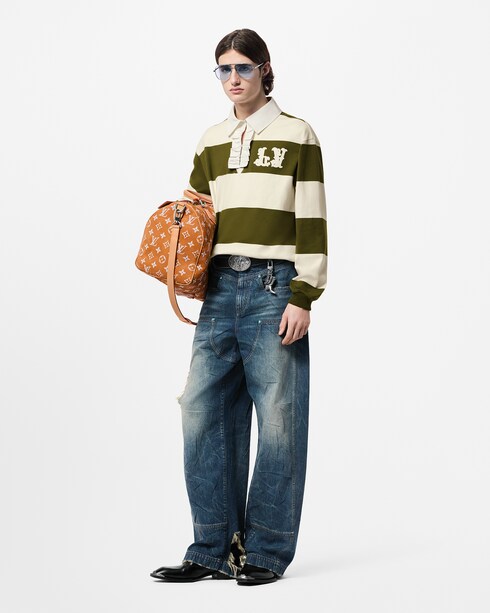 Long-Sleeved Cotton Rugby Polo in Men's Discontinued Product Obs 15 collections by Louis Vuitton