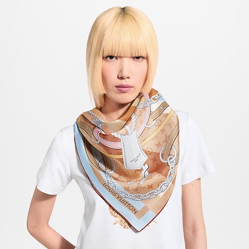 LV Classic Strap Square 90 S00 in Women's Accessories Silk Squares and Bandeaus collections by Louis Vuitton (Product zoom)