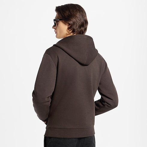 LV Signature Zipped Hoodie cropped worn view