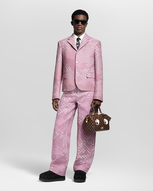 Made To Order Damoflage Tweed Workwear Pants in Les Extraordinaires's High-End Ready-to-Wear } collections by Louis Vuitton