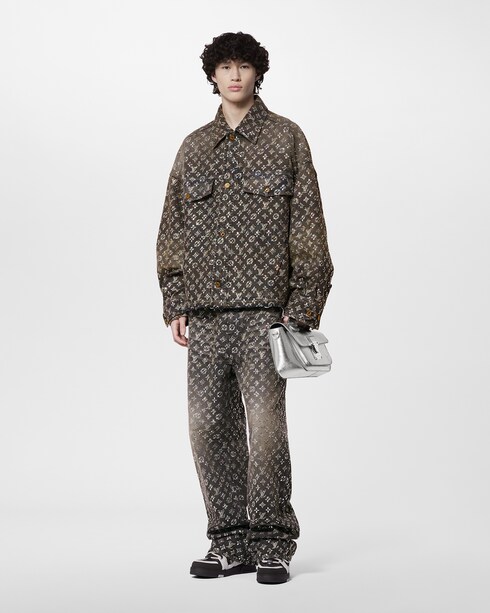 Made To Order Embroidered Monogram Baggy Denim Pants in Les Extraordinaires's High-End Ready-to-Wear } collections by Louis Vuitton