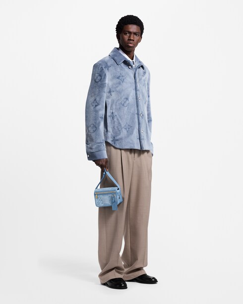 Mink Perforated Monogram Overshirt in Les Extraordinaires's High-End Ready-to-Wear } collections by Louis Vuitton