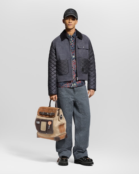 混合皮革工裝風外套 in Les Extraordinaires's High-End Ready-to-Wear } collections by Louis Vuitton