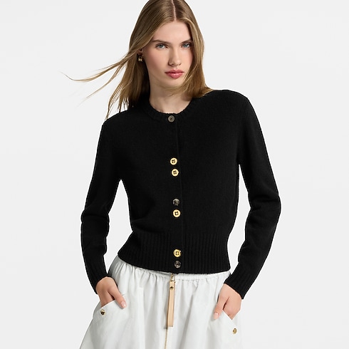 Monogram Button Cardigan cropped view