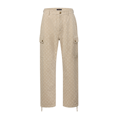 Monogram Jacquard Wintry Denim Cargo Pants in Men's Ready-to-Wear All Ready-to-Wear collections by Louis Vuitton (Product zoom)