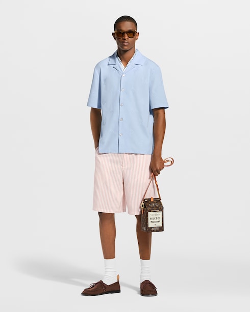 Monogram Striped Silk Shorts in Pria's Pakaian Celana collections by Louis Vuitton
