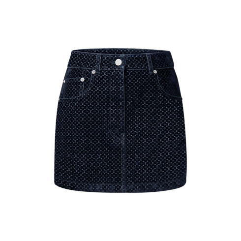 Nanogram Flocked Velvet Mini Skirt in Women's Ready-to-Wear New In Ready-to-Wear collections by Louis Vuitton (Product zoom)