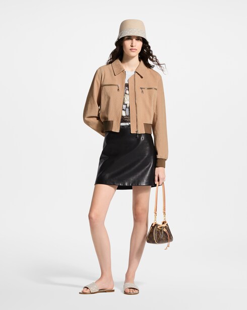 Nanogram Suede Bomber Jacket in Women's Ready to Wear Coats and Jackets collections by Louis Vuitton