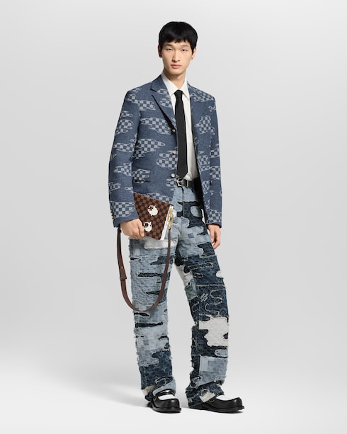 Patchwork Denim Skate Pants in New's For Men Fall-Winter 2025 Show collections by Louis Vuitton
