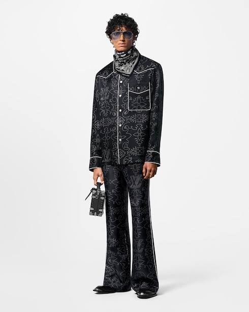 Printed Silk Pyjama Pants in Men's Discontinued Product Obs 15 collections by Louis Vuitton