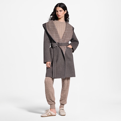 Reversible Hooded Wrap Coat in Women's Ready-to-Wear Coats and Jackets collections by Louis Vuitton (Product zoom)