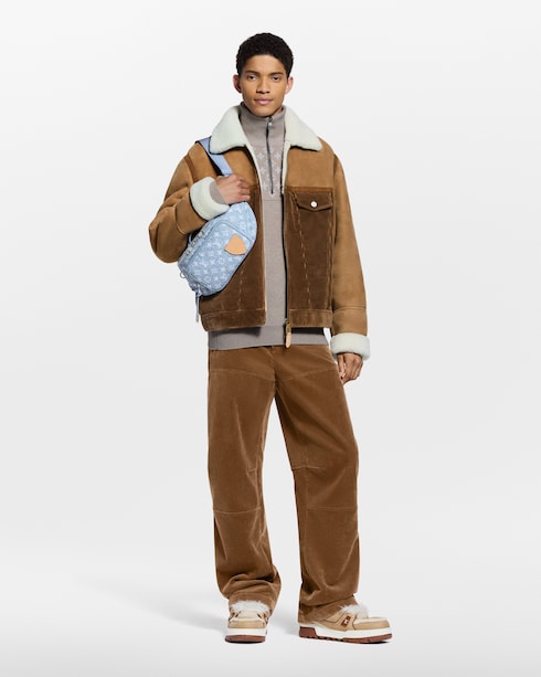 Ribbed Wool Half-Zip Pullover in New's For Men LV Ski collections by Louis Vuitton