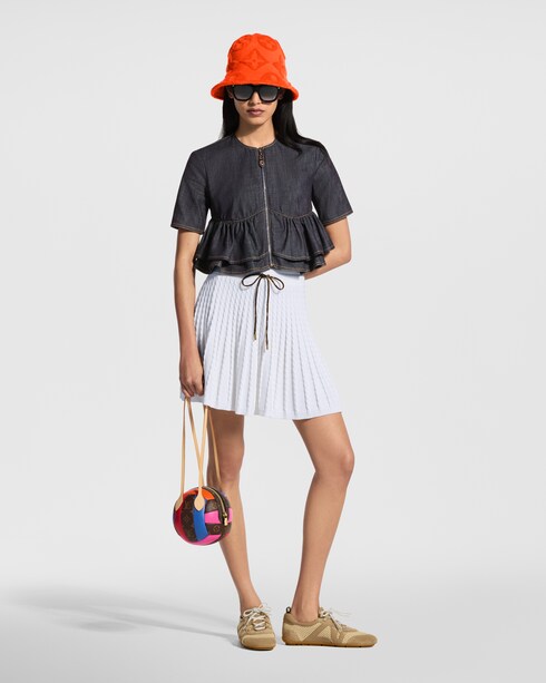 Ruffle Hem Denim Top in Women's Ready to Wear Tops collections by Louis Vuitton