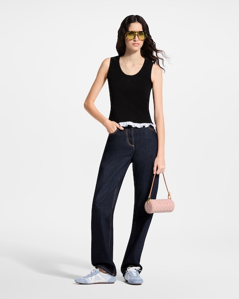 Ruffle Hem Tank Top in Wanita's Pakaian Atasan collections by Louis Vuitton