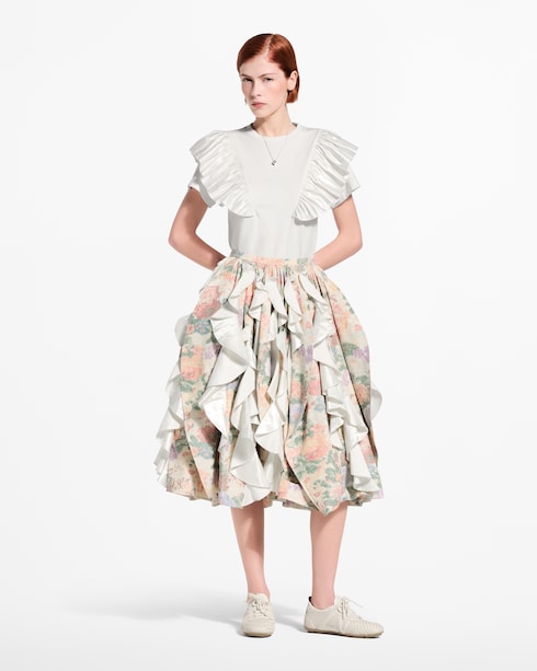 Ruffle Trim T-Shirt in Wanita's Pakaian Atasan collections by Louis Vuitton