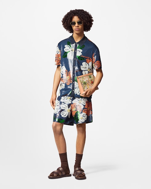 Sequin-Embroidered Short-Sleeved Shirt in Men's Discontinued Product Obs 15 collections by Louis Vuitton