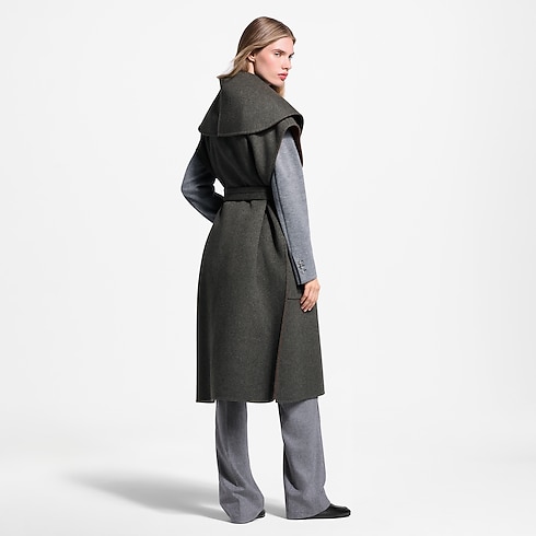 Shawl Collar Sleeveless Wrap Coat in Women's Ready-to-Wear Coats and Jackets collections by Louis Vuitton (Product zoom)